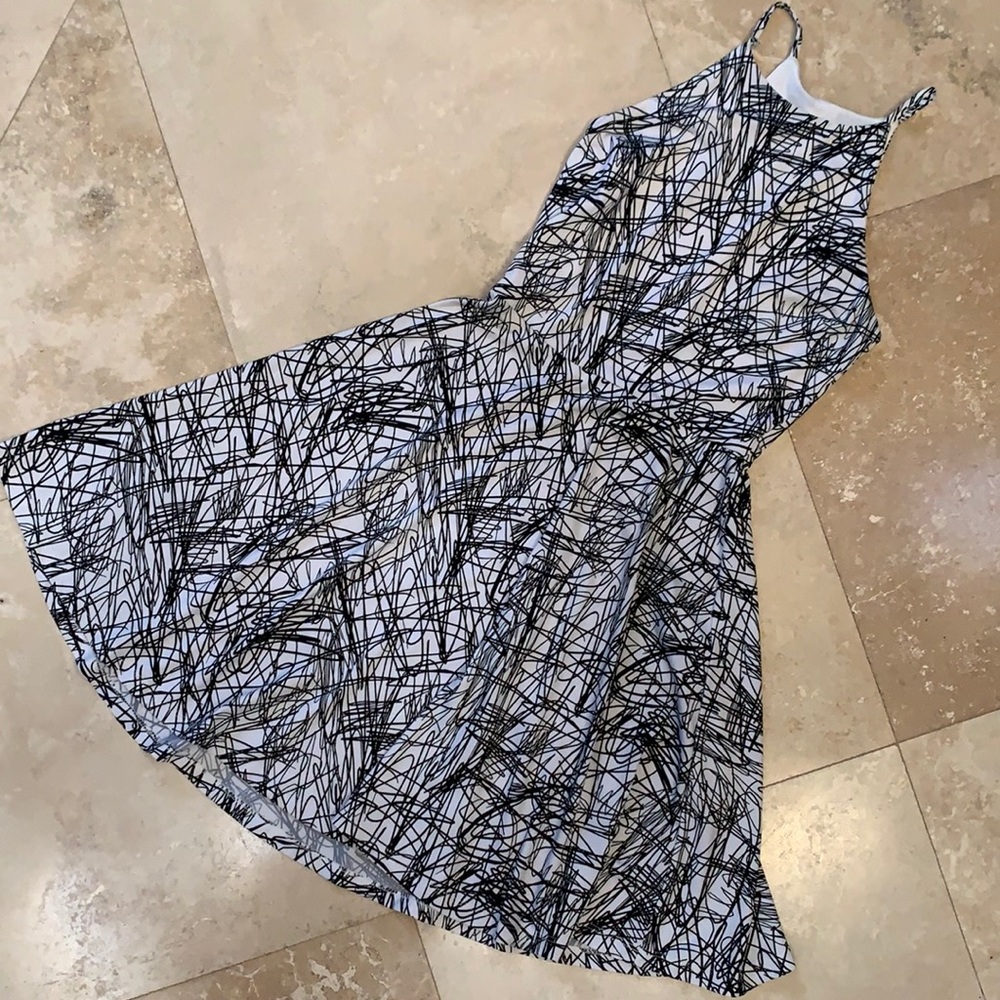 Aqua high neck dress